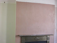 Clapham plasterer - plaster repair & plastering a lounge chimney breast in SW11