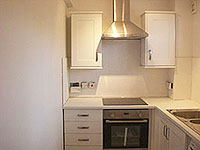 The kitchen walls & ceiling were plastered & then painted by The Putney Plasterer in SW15