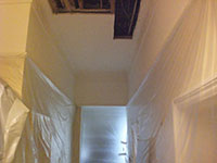 The Notting Hill Plasterer repairing a ceiling in W11 following water damage