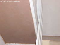 Polished plastered sloped artex ceilingPolished plastered sloped artex ceiling
