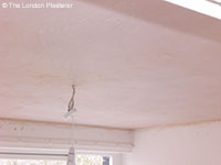 Polished plastered bedroom artex ceiling